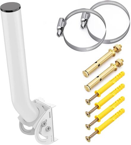 Wireless Bridge Mount, 2-Pack 11 in Dual Screw Locking J Pole Mounting Bracket for Wall or Pole, 160° Angle Adjustable, 1.38 in OD, for Outdoor Point to Point AP Access Point CPE Extender Repeater in Saudi Arabia