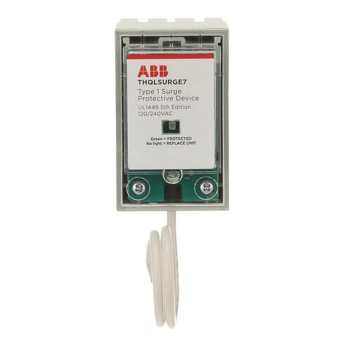 ABB THQLSURGE7 Surge Protection Device • Whole Home Protector • 120/240VAC Type 1 SPD • 75kA Per Phase • Breaker Panel Surge Protector • LED Indicator • Plug-in Installation • Pigtail Connection in Saudi Arabia