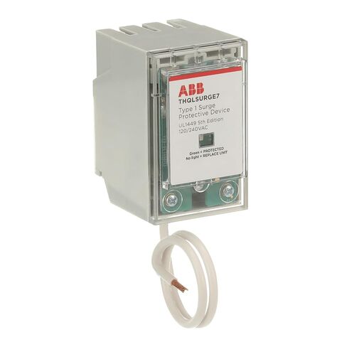 ABB THQLSURGE7 Surge Protection Device • Whole Home Protector • 120/240VAC Type 1 SPD • 75kA Per Phase • Breaker Panel Surge Protector • LED Indicator • Plug-in Installation • Pigtail Connection in Saudi Arabia
