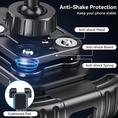 aceyoon Bike Cell Phone Holder, Phone Holder for Motorcycle, Scooter Phone Clip Suitable for 0.59''-1.18'' Handlebars for iPhone Air 17 Pro Max,16 15 Pro Max, More 4.7 to 6.8" Smartphones in Saudi Arabia