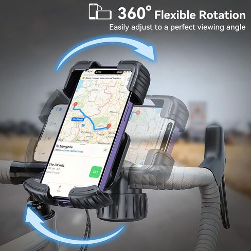 aceyoon Bike Cell Phone Holder, Phone Holder for Motorcycle, Scooter Phone Clip Suitable for 0.59''-1.18'' Handlebars for iPhone Air 17 Pro Max,16 15 Pro Max, More 4.7 to 6.8" Smartphones in Saudi Arabia