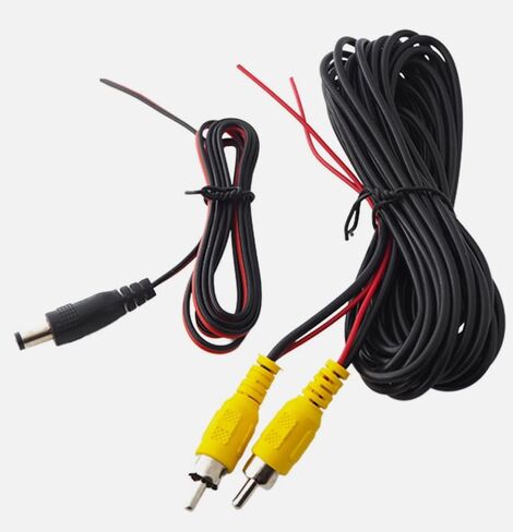 YCV Professional (33FT/10 Meters) Backup Camera RCA Cables, Car Reverse Rear View Camera Video Cable with Detection Wire, AV Extension Cable RCA Video Female to Female Coupler and Power Cord in Saudi Arabia