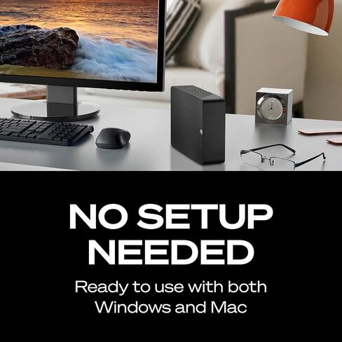 Seagate Expansion 24TB External Hard Drive HDD - USB 3.0, with Rescue Data Recovery Services (STKP24000400) in Saudi Arabia