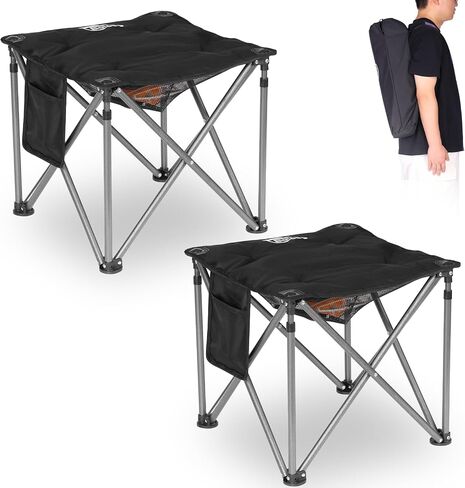 Bolosy Oversized Camping Stool with Removable Padded Camp Chair Footrest | Folding Outdoor Stool Oversized Ottoman Camping Chair Foot Rest Camp Folding Stools for Outdoor Camping Garden Sport Fishing in Saudi Arabia
