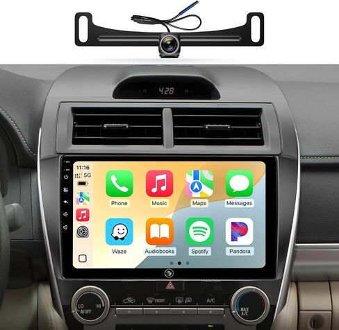 Car Stereo Radio for Toyota Camry 2012-2014, Wireless CarPlay Android Auto | 10.2-inch IPS HD touchscreen, 64G storage, 5G WiFi GPS, Bluetooth FM AM SWC, plug-and-play, 1080P backup camera in Saudi Arabia