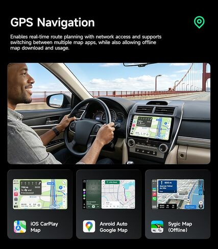 Car Stereo Radio for Toyota Camry 2012-2014, Wireless CarPlay Android Auto | 10.2-inch IPS HD touchscreen, 64G storage, 5G WiFi GPS, Bluetooth FM AM SWC, plug-and-play, 1080P backup camera in Saudi Arabia
