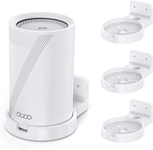 SURVADV® Wall Mount Bracket Holder for TP-Link Deco WiFi 7/6E Router 3-Pack | Fits Deco BE11000 BE63 BE65 BE67 XE75 Pro XE75 X80 X75, Sturdy Mesh Wi-Fi Router Stand with Cable Management, Space-saving in Saudi Arabia