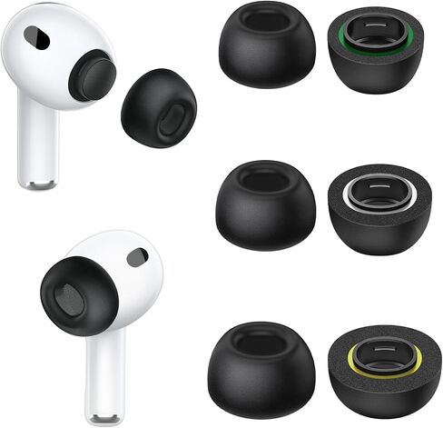 Memory Foam Ear Tips for AirPods Pro 3, Earbuds Replacement Tip 3 Pairs | Secure Fit, Comfortable, Better Noise Canceling, Buds Replacement Foam Tip with Portable Storage Box (S/M/L, 3 Sizes) in Saudi Arabia