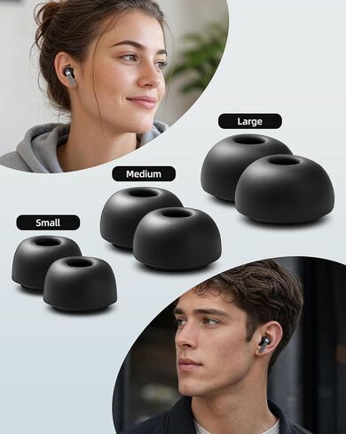 Memory Foam Earbud Tips for Samsung Galaxy Buds4 Pro/Buds3 Pro | 3 Pairs S/M/L Replacement Ear Tips with Case and Cleaning Pen, Comfort Noise Reduction, Fits Charging Case in Saudi Arabia