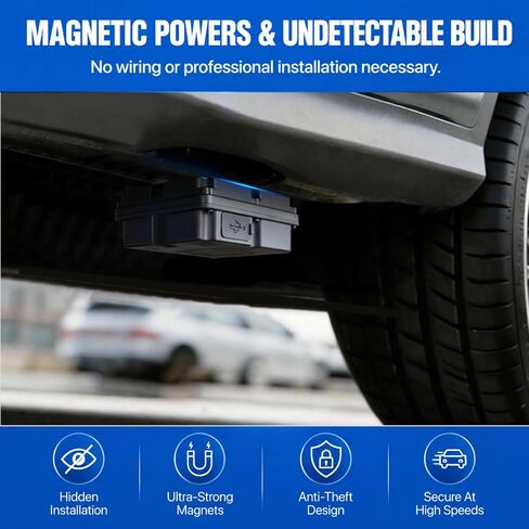 GPS Tracker for Vehicles - 4G LTE Hidden Anti-Theft Car Tracker | Subscription Required Cancel Anytime, Magnetic, Geofencing, IP67 Waterproof, Real-Time & 180 Days Route History, Smart Alerts in Saudi Arabia