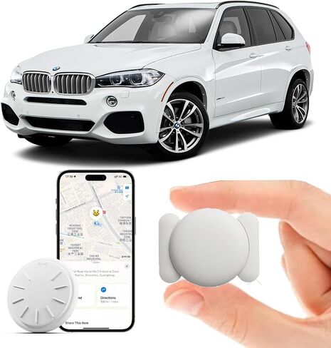 GPS Tracker for Vehicles, 2 PCS Real-Time Undetectable GPS Tracker for Car - No Monthly Fee & SIM Card for Hidden Magnetic GPS Locator for iOS Only, Ultra-Slim, Waterproof Car Tracker, Safe & Durable in Saudi Arabia