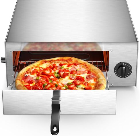 SIMOE Indoor Pizza Oven Countertop, 1450W | 30mins Timer, Multifunctional Electric Cooker, Handle & Removable Tray, Kitchen and Commercial Use in Saudi Arabia