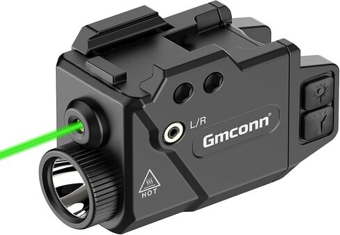 Gmconn 800lm Pistol Light and Green Laser Combo | Tactical Flashlight with Green Beam for Guns with Rail in Saudi Arabia