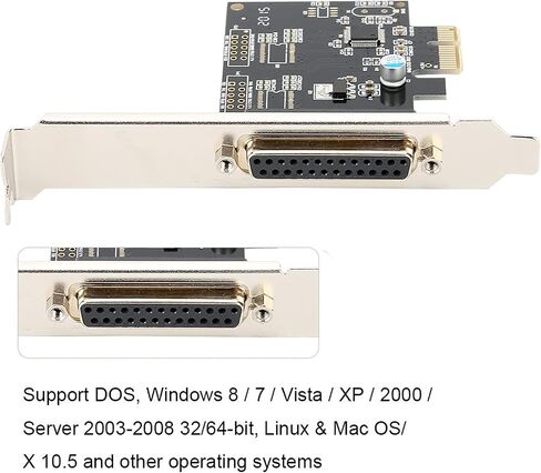 محول بطاقة الطابعة LPT PCIE مع منفذ DB25 لتوصيل الأجهزة المتوازية، يعمل مع OS X، مثالي للطباعة والمسح الضوئي in Kuwait
