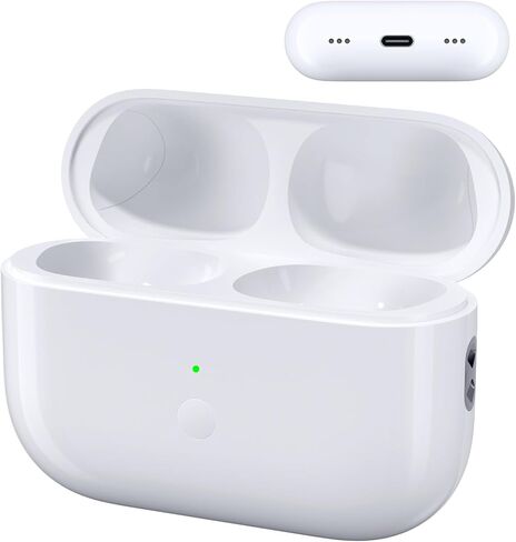 حافظة شحن لاسلكية بديلة لعلبة شحن AirPods 1st/2nd، حافظة شحن AirPods 1 فقط مع زر مزامنة الاقتران بالبلوتوث، متوافقة مع A1938/A1602، لا توجد حافظة شاحن لسماعات الأذن AirPods 2 in Kuwait