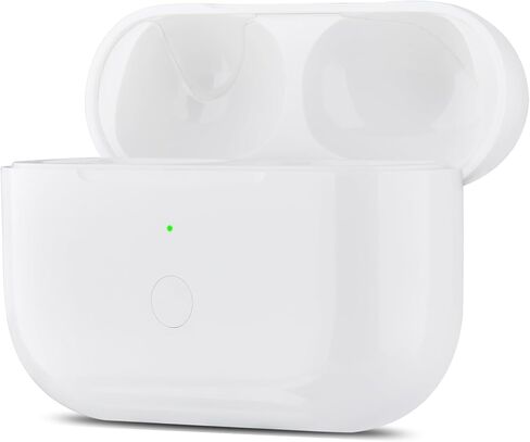 استبدال OLEBAND لحافظة شحن Airpods Pro 2&1: من السهل إقران سماعات الأذن Air pods Pro مع زر الاقتران، ودعم الشحن السلكي واللاسلكي، لأجهزة iPod Pro 1st/2nd Gen ضمان سنة واحدة (أبيض) in Kuwait