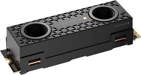 Corsair MP700 PRO 2TB M.2 PCIe Gen5 x4 NVMe 2.0 SSD - M.2 2280 - قراءة تسلسلية تصل إلى 12400 ميجابايت/ثانية - TLC NAND عالي الكثافة - أسود in Kuwait