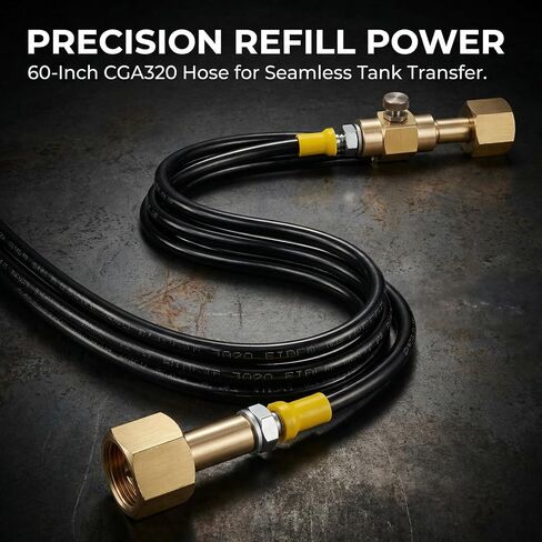 Co2 Tank Refill Adapter With High Pressure Hose,Fill Small Tanks from Larger Co2 Tanks in Saudi Arabia