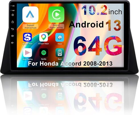 10.2" Car Radio Stereo for Honda Accord & Crosstour 2008-2013, Android 13 | 10.2 Inch IPS Touch Screen Android 13 64GB, Wireless CarPlay Android Auto, Plug and Play, 1080P Backup Camera, AM/FM Radio in Saudi Arabia