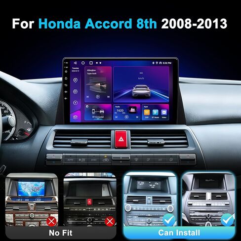 10.2" Car Radio Stereo for Honda Accord & Crosstour 2008-2013, Android 13 | 10.2 Inch IPS Touch Screen Android 13 64GB, Wireless CarPlay Android Auto, Plug and Play, 1080P Backup Camera, AM/FM Radio in Saudi Arabia