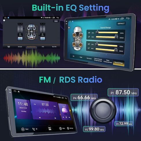 Jingelsye 4G+64G Car Radio for Jeep Wrangler JK 2007-2017: 7" Touch Screen Stereo with Wireless CarPlay Android Auto, Android 15.0, 5GHz WiFi Bluetooth GPS Navigation FM 32EQ SWC with Backup Camera in Kuwait