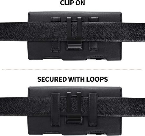 BECPLT Holster for Galaxy Z Fold 7 6 5 4 3 2 Leather Pouch Belt Case with Belt Clip Cell Phone Belt Holder Case Cover - Black in Saudi Arabia