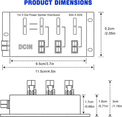 3 Out Power Splitter Distributor Source Strip Power Pole Distribution Block | 40Amp 1 in 3 out Connector Power Divider Power Board in Saudi Arabia