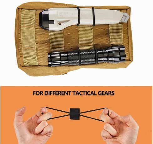 15 Pack Molle Attachments, Molle Webbing Binding Ribbon, Tactical Gear Holder Clip, Backpack Accessories, Molle Web Dominator Elastic Strings Buckle, Multipurpose Tactical Bag Accessories in Saudi Arabia