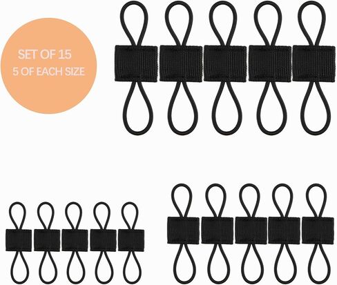 15 Pack Molle Attachments, Molle Webbing Binding Ribbon, Tactical Gear Holder Clip, Backpack Accessories, Molle Web Dominator Elastic Strings Buckle, Multipurpose Tactical Bag Accessories in Saudi Arabia