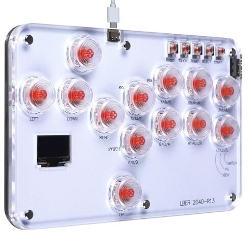 TAILYX Arcade Stick Game Keyboard R13، عصا تحكم بدون رافعة مع توربو وRGB مخصص، وحدة تحكم أركيد صامتة لجميع الأزرار قتال الشوارع للكمبيوتر/PS3/PS4/Switch/Steam-Support Hot Swap & SOCD (أبيض) in Saudi Arabia