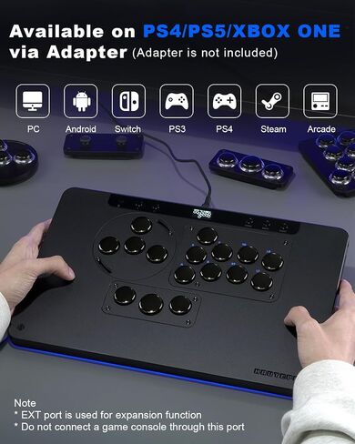 عصا أركيد للتحكم بدون ذراع: سلسلة Arcade Stick X مع مفتاح قفل RGB المحيط ومفتاح قفل البطولة، ملف تعريف منخفض X1 مع مفاتيح محرك الرياح، وحدة تحكم بدون رافعة للتبديل، الكمبيوتر الشخصي، PS4 in Kuwait