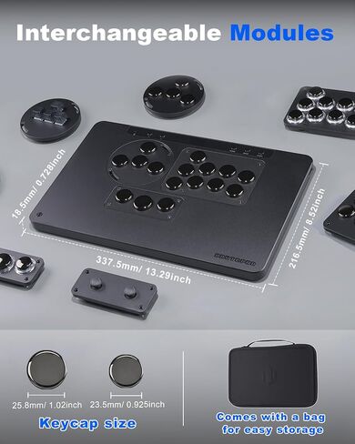 عصا أركيد للتحكم بدون ذراع: سلسلة Arcade Stick X مع مفتاح قفل RGB المحيط ومفتاح قفل البطولة، ملف تعريف منخفض X1 مع مفاتيح محرك الرياح، وحدة تحكم بدون رافعة للتبديل، الكمبيوتر الشخصي، PS4 in Kuwait
