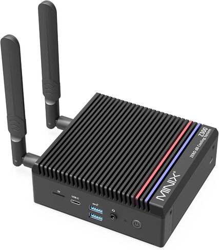 MINIX NEO Z300-0dB Fanless Mini PC Intel i3-N300, 16GB DDR4 512GB PCIe SSD | 4K@60Hz Dual Display/2.5G LAN/Vesa Mount/HDMI/USB C/ Micro Desktop Computer for Business Home Office Multi-Tasking in Kuwait