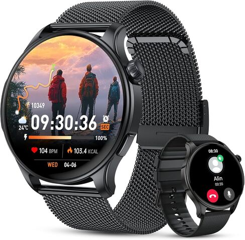 Smart Watch for Men Women Answer/Make Call: Military Smart Watches for Men Fitness Tracker Smartwatch for Android Phones iPhone Compatible Samsung Watches Heart Rate Sleep Monitor IP68 Waterproof in Saudi Arabia