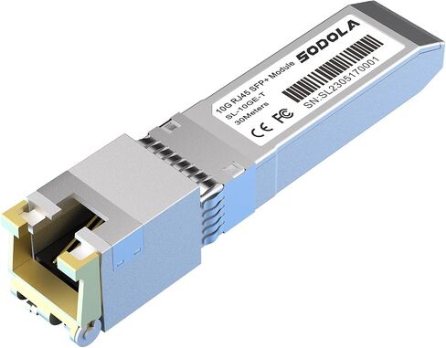 SODOLA 10GBase-T RJ45 SFP+ Module, 10G SFP+ Transceiver(1 Pack) | 10G SFP+ RJ-45 Copper Transceiver for SODOLA, SFP to Ethernet, Plug&Play,Hot Pluggable,Up to 30m Distance Copper SFP Modules in Saudi Arabia