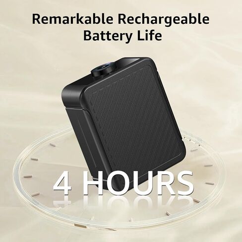 4K Hidden Camera, Wireless Mini Spy Camera with WiFi, Night Vision, Motion Detection Alerts, App Remote View, Rechargeable Battery, SD Card & Cloud Storage, Nanny Cam for Home, Office and Pets, Black in Saudi Arabia