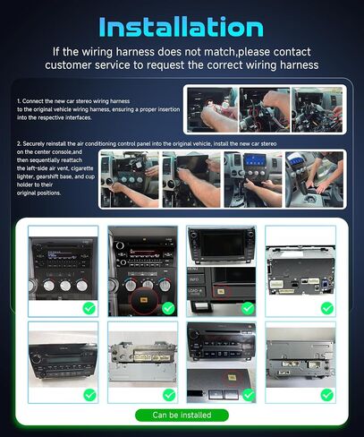 Car Stereo for Toyota Tundra 2007-2013/Toyota Sequoia 2008-2018, [4G+64G] Android 15 Car Radio Wireless Carplay Android Auto, 10.1'' in-Cell Screen GPS/Bluetooth/FM RDS/32EQ/5G-WiFi Backup Camera SWC in Kuwait