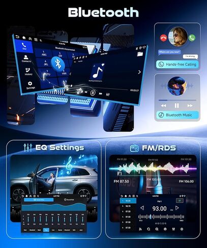 Car Stereo for Toyota Tundra 2007-2013/Toyota Sequoia 2008-2018, [4G+64G] Android 15 Car Radio Wireless Carplay Android Auto, 10.1'' in-Cell Screen GPS/Bluetooth/FM RDS/32EQ/5G-WiFi Backup Camera SWC in Kuwait