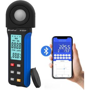 HoldPeak Illuminance Light Meter with Bluetooth, Digital Lux Foot Candles Meter 0.1~400,000 Lux with 270º Rotating Sensor, Lumen Meter Luxmeter for Plants, Car Headlights, Home & Office LEDs in Saudi Arabia