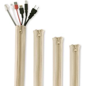 StangH Office Cable Management kit with Zipper 19 Inch, 4 Pieces -White | Cord Organizer System Flexible Wire Hider Cover with Zipper, Avoid Messy Cables for PC, Computer, Home Theater in Saudi Arabia