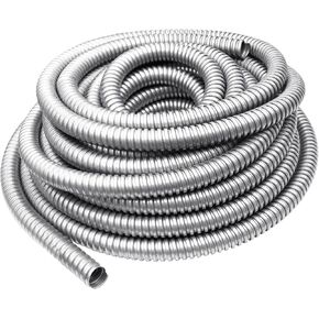 3/4 Inch x 50 Ft Flexible Reduced Wall Electrical Conduit, Galvanized Steel Metal Flexible Conduit for Electrical Wiring, Outdoor Cable Management and Greenfield Application in Saudi Arabia