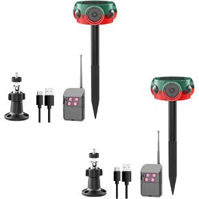 Solar Outdoor Motion Alarm, 120dB Dog Barking, Recording, IP65, Remote | Custom Sound, 360° All Coverage, 3×120dB Loud Noise Maker, 14 Sounds Detector, 6 Activated Strobe Lights for Yard Farm Garden in Saudi Arabia