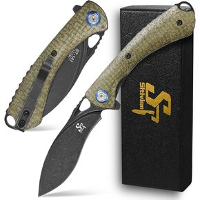 Sitivien ST147 Folding Knife, Damascus Steel Blade with Dalbergia Wood Handle Utility Knife EDC Tool Knife for Outdoor Camping, Hiking, Hunting in Saudi Arabia