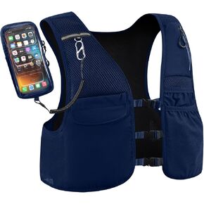 Running Vest with Phone Pouch for Women Men,Unisex Hydration Vest Lightweight Water Vest for Hiking Marathon Cycling Pack in Saudi Arabia