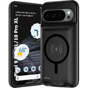 Battery Case for Galaxy S23 FE, Upgraded 12000mAh Portable Protective Wireless Charging Case Compatible with Galaxy S23 FE 5G (6.4 inch) Rechargeable Extended Battery Pack Charger Case (Black) in Kuwait