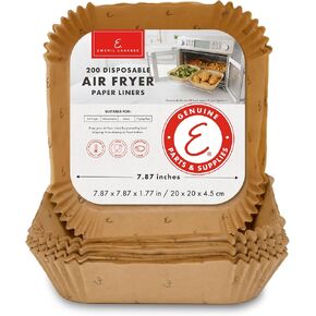 Emeril Lagasse Air Fryer Liners Disposable, Perforated Parchment Paper Air Fryer Liners for Emeril Lagasse Air Fryer Oven & French Door Air Fryer Oven – Square 7.87 Inch – 200 Count in Saudi Arabia