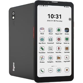 Bigme HiBreak Pro Color 6.13" ePaper E-Ink Phone with Fingerprint Unlock, NFC, 8GB+256GB, eBook Readers Android E Ink eReader Mobile Phone with Android 14, 5G Dual SIM, 300PPI, Long Battery Life Black in Saudi Arabia