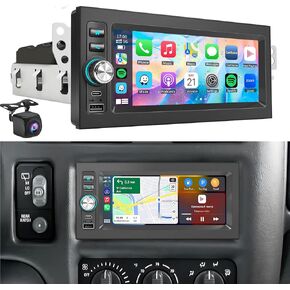 1.5 Din Car Stereo Radio GPS Navi WiFi Carplay Android Auto for 1995-2005 Chevy GMC Tahoe Yukon Suburban Avalanche Sierra S10 Blazer Jimmy Sonoma Astro C/K Silverado Malibu Lumina Camaro Corvette in Saudi Arabia