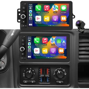 Car Radio for Chevy Silverado GMC Sierra 1500/2500/3500 2003 2004 2005 2006 | Tahoe Yukon 7" 5GWiFi Colorado 2004-2012 Touch Screen Upgrade Stereo,Wireless CarPlay Android Auto Bluetooth GPS FM Camera in Saudi Arabia