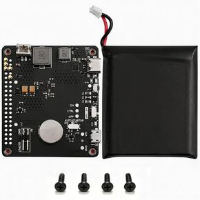 PiSugar S Plus 5000mAh UPS Battery for Raspberry Pi 4B/3B+/2B | Full Open GPIO, Zero Soldering, Auto Safe Shutdown, Raspberry Pi HAT Compatible for Pwnagotchi, Pi-hole & UPS Projects in Kuwait